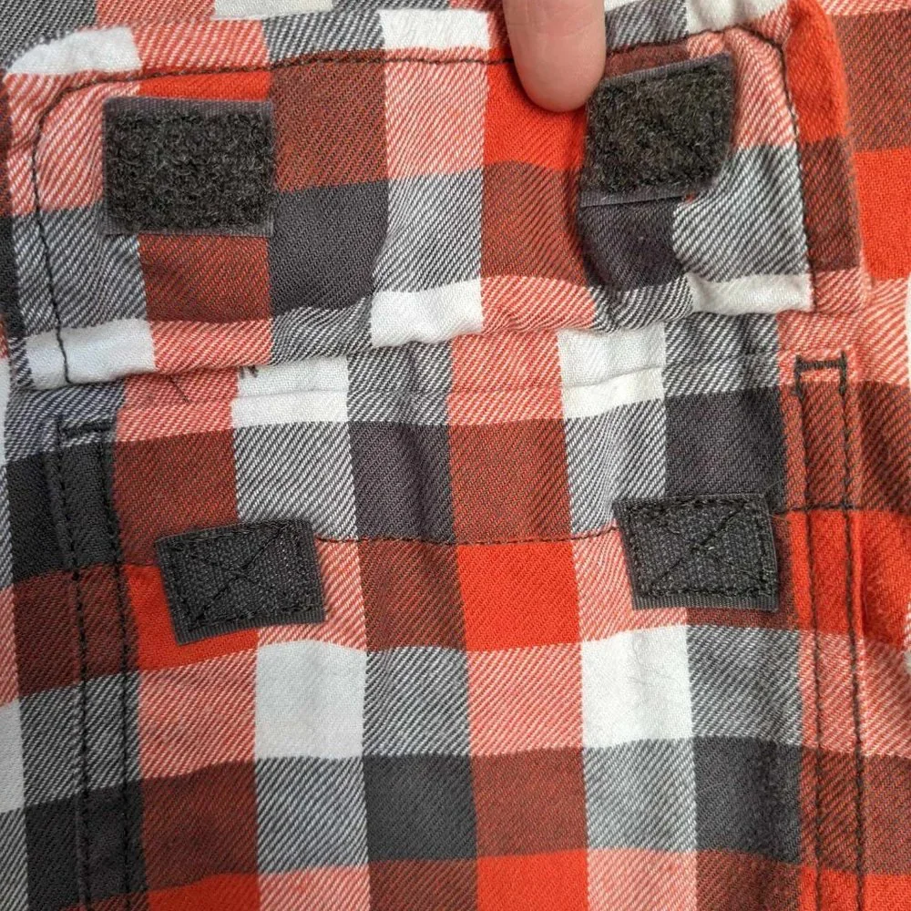 Led Zeppelin Music Band Custom Orange Plaid Flannel Button Down Shirt Large Tall - Picture 5 of 7